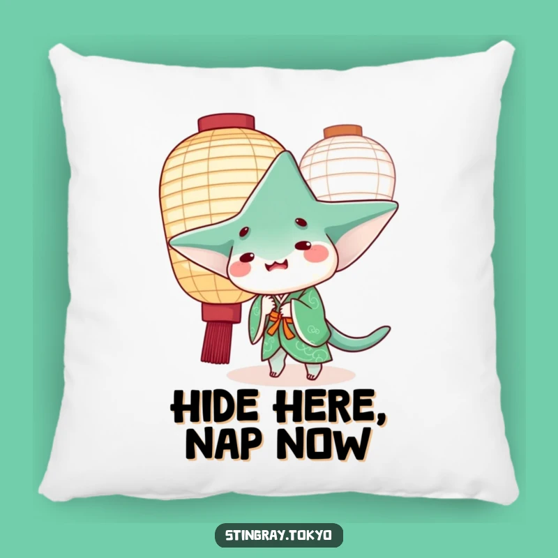 Funny Stingray Kimono Pillow: Playful Comfort, Whimsical Accent for Your Couch