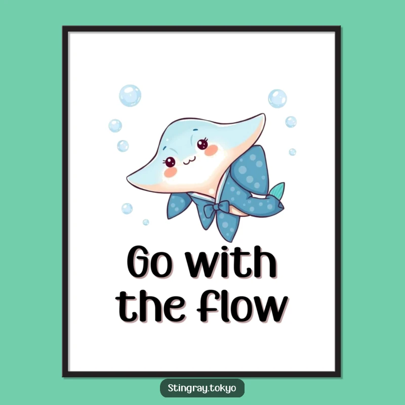 Funny Stingray Kimono Digital Art - Playful Ocean Print