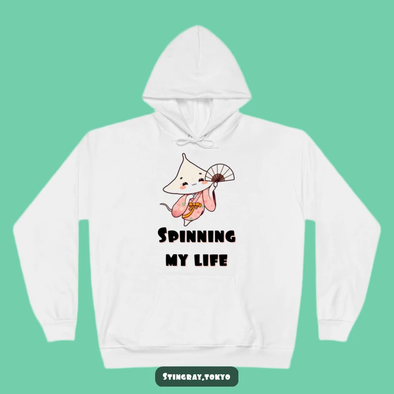Funny Stingray Fan Dance Hoodie - Cozy Floral Kimono Sweatshirt