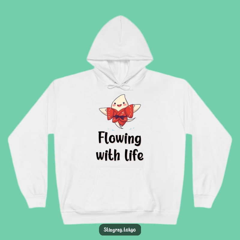 Funny Stingray Kimono Joy Hoodie: Cozy Ocean Apparel for Warm, Happy Wearers