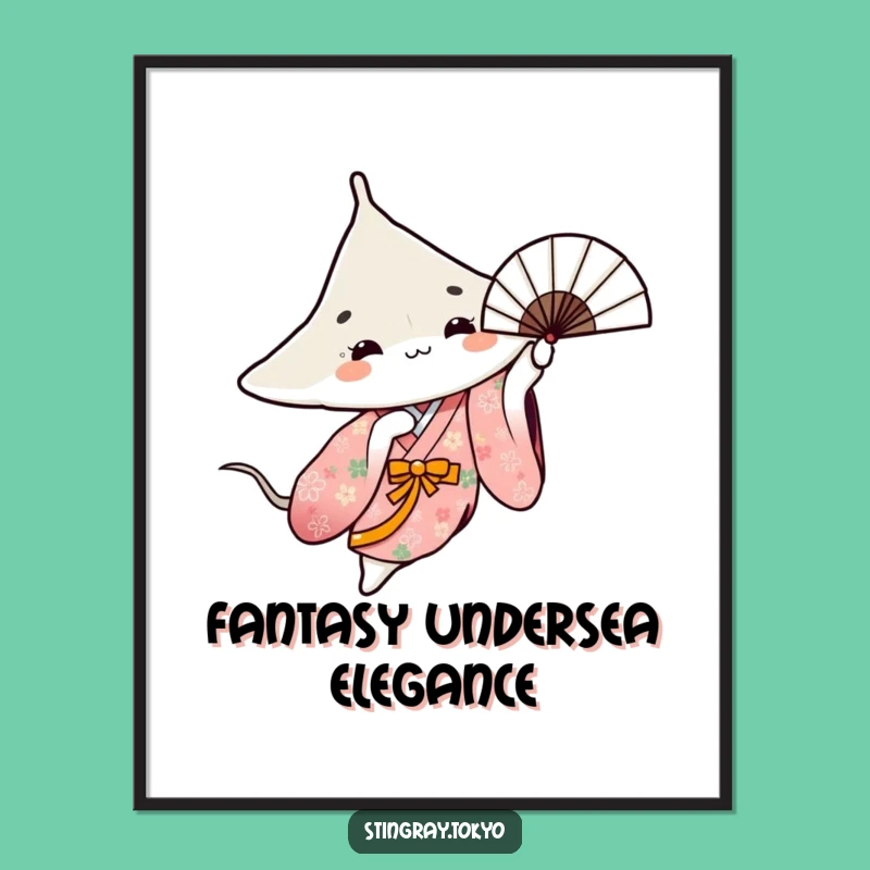 Free Printable Wall Art: Artistic Stingray Fan Dance for Elegant Decor