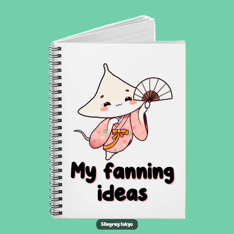 Funny Stingray Fan Dance Notebook - Floral Kimono Journal