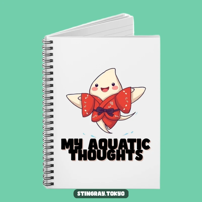 Funny Stingray Kimono Joy Notebook: Cute Ocean Journal for Creative Ideas