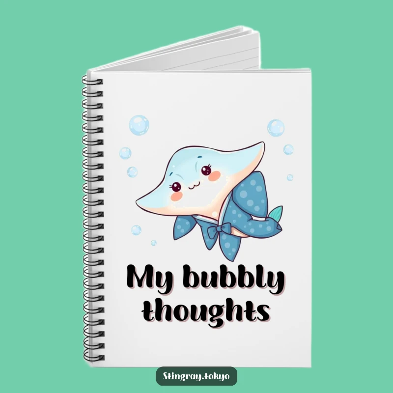 Funny Stingray Kimono Notebook - Playful Ocean Journal