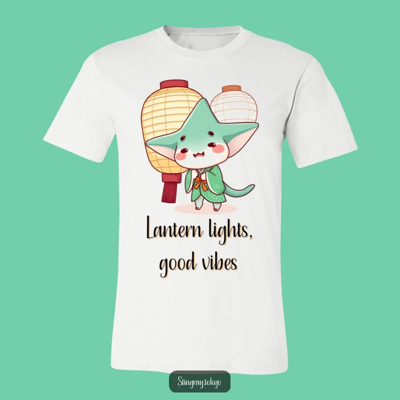 Funny Green Kimono Stingray T-Shirt: Playful Peek, Unique Humor Gift for Him/Her