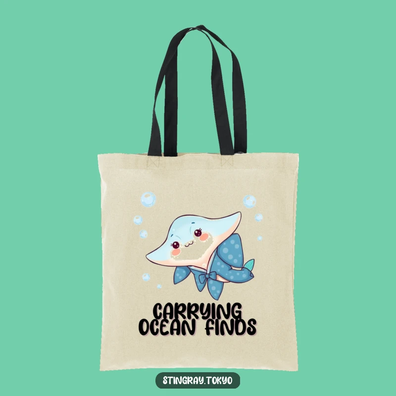 Funny Stingray Kimono Tote Bag - Playful Ocean Accessory